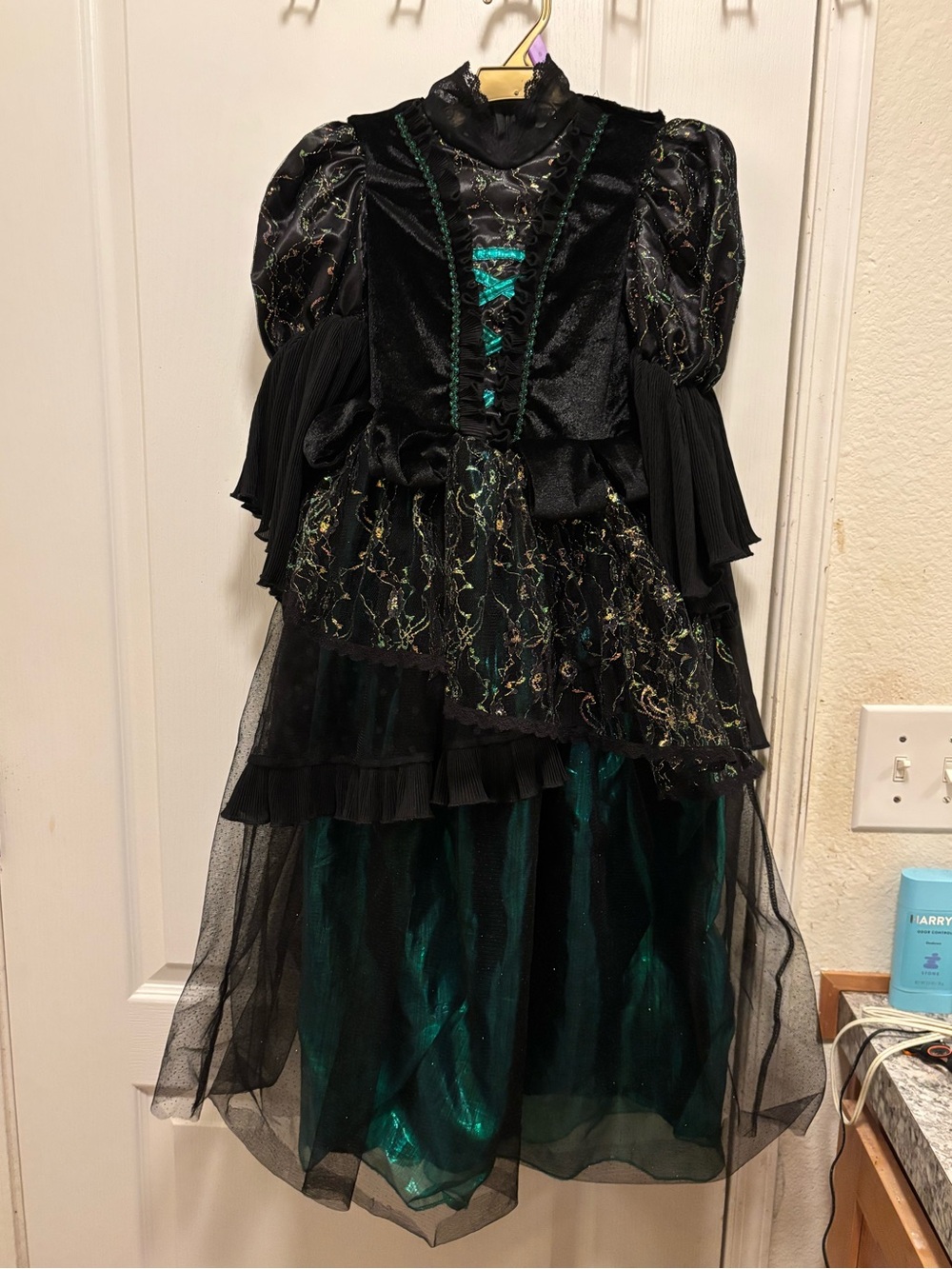 Rubie's Black and Teal Girls' Witch Costume Dress